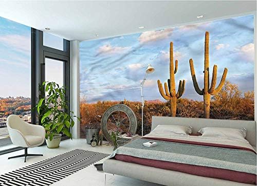 IRONANDGCFOXBOX Saguaro Голяма Стенни Картини,Пролетния Сезон в Пустинята Подвижна Голяма Стикер Фолио Стенен Декор за