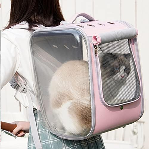 UXZDX CUJUX Пет Cat Carrier Backpack Дишаща Cat Travel Outdoor Shoulder Bag for Small Cats Dogs Portable