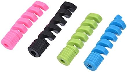 uxcell 12pcs Highly Flexible USB Protector Colorful Mouse Кабел Protector for Cell Phones Computers Laptops Mouse Кабел