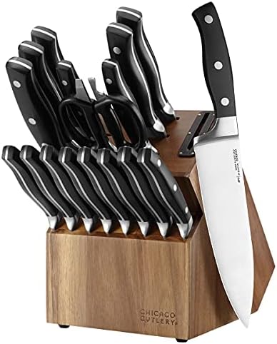Chicago Cutlery Insignia От Неръждаема Стомана С 18-Piece Knife Block Set Набор От Прибори За Хранене