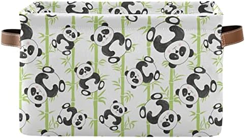 jhgnjgh Panda Кошница За Съхранение Чекмеджето За Съхранение на Куб Скоростна Здрав Платно Кошница Органайзер с Дръжки