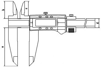 Цифров штангенциркуль MeterTo Double Knife Claw диапазон: 0-300 мм, резолюция: 0,01 мм, точност: ±0,05 мм преобразуване