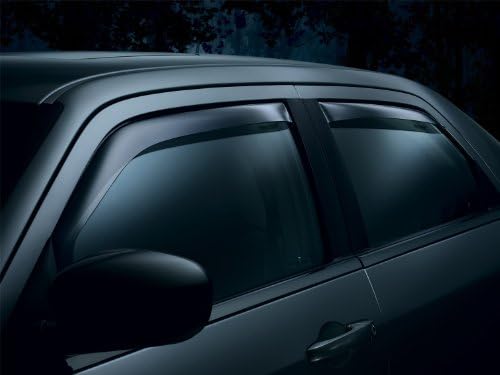 WeatherTech Custom Fit Дефлектори на Предните и на Задните странични прозорци за Dodge Dakota Quad Cab, Тъмен Дим