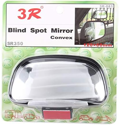 JINCar Auto Mirror Spare Parts -081 Car Blind Spot Side Wide View Angle Convex Mirror Vision Collection Side View Mirror Blind Spot Mirror(черен) (Цвят : черен)