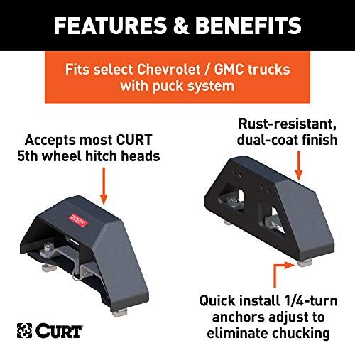 CURT 16029 Подмяна на Chevrolet Silverado и GMC Sierra 2500, 3500 HD Пък System 5th Wheel Legs, 25,000 среща, се Изисква