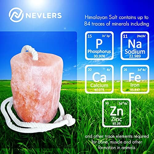 Nevlers 6 Pack All Natural Pure Himalayan Salt Licks for Animals - чудесно за коне, крави, елени, камили и друг домашен