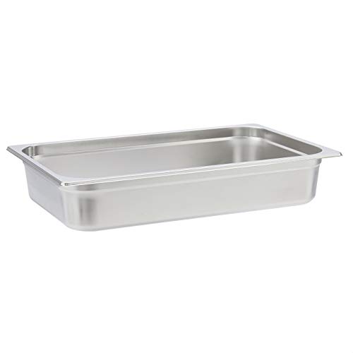 Commercial Full Size x 4 Deep, Anti-Jam Stainless Steel Steam Table/Hotel Pan, 22 Калибър, Опаковки от 2