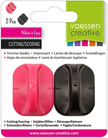 Vaessen Creative Spare Blades and Slide Ruler for Paper Trimmer, Един размер, Червено/Черно