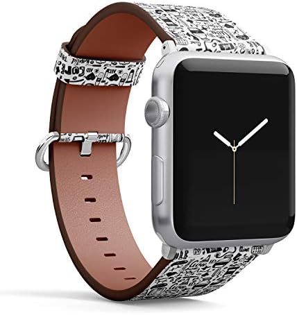 Q-Beans Каишка за часовник, който е Съвместим с Малки Apple Watch 38/42 мм, Разменени Кожена Каишка Гривна Каишка Гривна Аксесоар // Медицина Здравеопазване