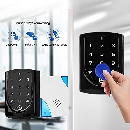 Oreilet Doors Access Control System, Button Doorbell Power Access Control System Kit Professional Security Network for