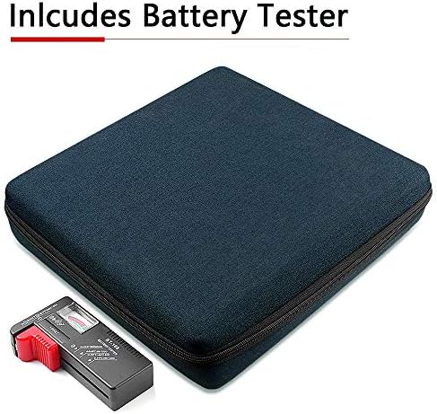 Батерия Организатор Калъф за съхранение с Тестер(BT168), 250+ Батерии Скоростна Притежателя на Чантата е подходящ за AA