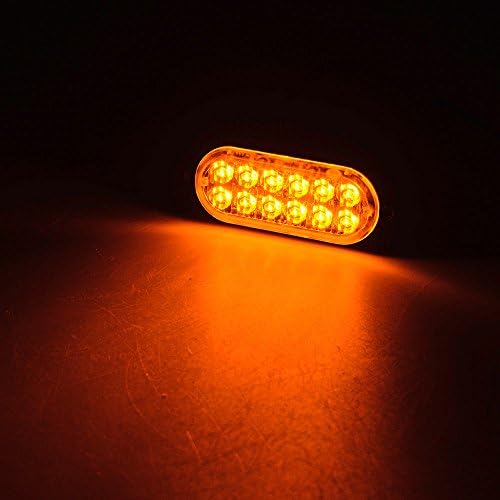 Кехлибар-жълт (1бр 96-LED Стробоскоп Светлина Бар На покрива + 20X 12-LED Ултра Тънък Мигаща светлина) Аварийно Предупреждение