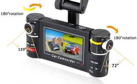 2.7-инчов TFT LCD с Двойна Камера Автомобилен Видеорекордер Dvr Dash Камера с Въртяща се LensFREE 32GB