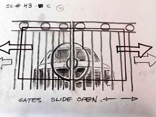 DRAGNET '87 ОРИГИНАЛНАТА СТОРИБОРД ART CARL ALDANA HANKES ACKROYD MANSION GATES