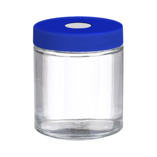 I-Chem Brand S320-0060 Clear Glass 60mL 300 Series Type III Wide Mouth Jar, with Septum, Short, Certified (Case of 24)