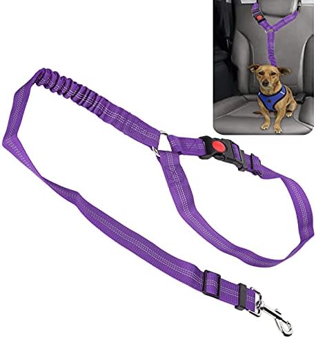 CUEA Dog Seat Belt, Dog Restricting Safety Vehicle Pet for Walk with Dogs for Outdoor Prevent Dogs from Getting Lost