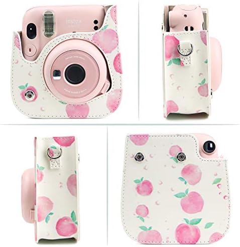 CAIUL Compatible Mini 11 Camera Case Bundle with Album, Filters and Other Accessories for Fujifilm Instax Mini 11 (Праскова,