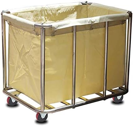 LY Laundry Cart Commercial, Extra Large Commercial Rolling Laundry Bin with Wheels, Heavy Duty Linen Cart Beige Платно