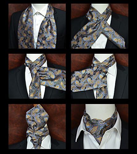 Мъжки сатен на вратовръзка на точки Вратовръзки Жакард Тъкани Официално Самостоятелно Ascot by Kihatwin