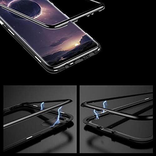 Със стъклен капак е Съвместим с Samsung Galaxy A10S | Калъф на магнит | от Алуминий и