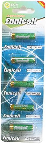 5 Eunicell 27A / L828 / А27 12V Алкална батерия с Дълъг срок на годност 0% Живак (срок на годност, отбелязана)