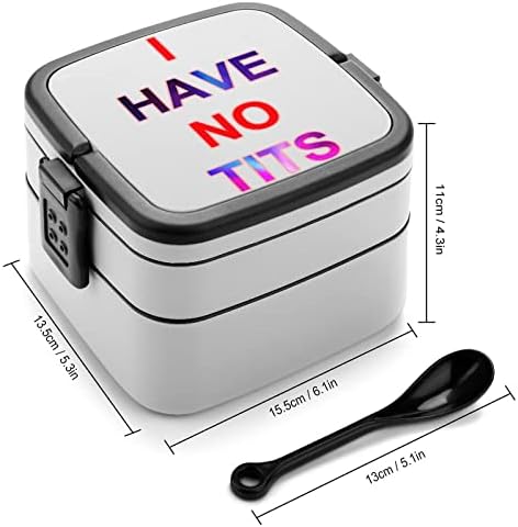 I Have No Tits Print All In One Double Layer Bento Box for Adults/Children Lunch Box Meal Kit Подготовка Containers