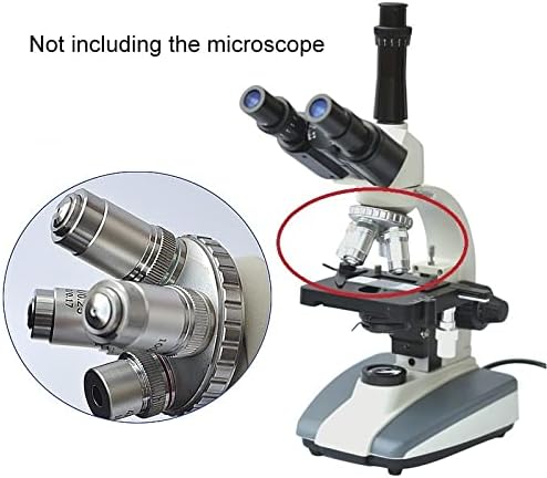 TYZK Микроскоп Комплект 4X, 10X 20X 40X 100X 60X Ахроматический на Обектива 195 мм Микроскоп Обектив Адаптер (Цвят : 10X)