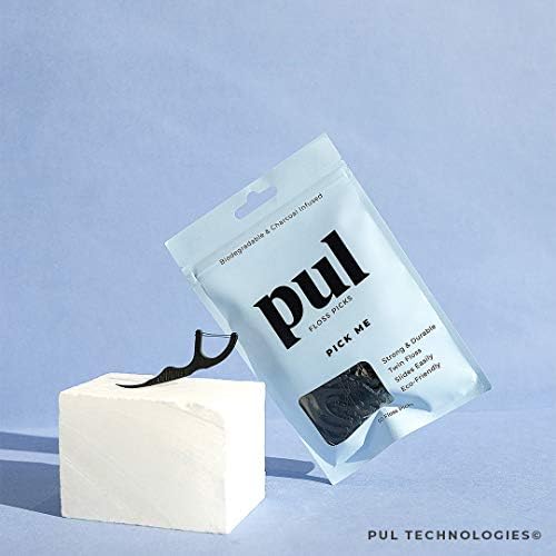 PUL Biodegradable Dental Floss Picks | Made from Plants | Eco Friendly | Вегетариански | Non-без гмо | Fluoride Free |