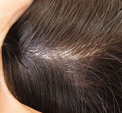Мъжки Система замяна на косата Toupee Европейската Впръскване на косата на Поли Skin Natural Straight 7x9