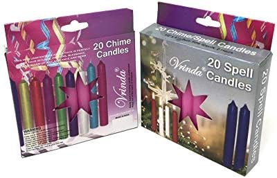 Vrinda® 4 Mini Chime Ritual Spell Без мирис Конусни свещи - комплект от 20 (розов)