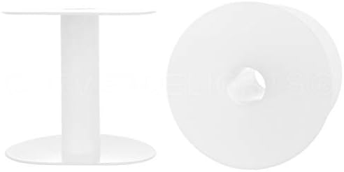 Пластмасови макари CleverDelights - 3 1/2 x 3 5/8 - Бяло - 6 опаковки