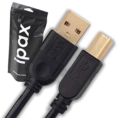Ipax 15 фута Hi-Speed USB Кабел за принтер Кабел Съвместим с Canon Pixma mg2520 iX6820 iP8720 Brother MFC-J870DW HL-L8360CDW