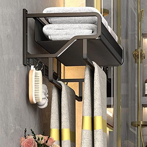 NBSY Съхранение в банята, закачалка за кърпи, Стенни рафта, два начина за инсталиране; 4 комбинации за съхранение в банята,