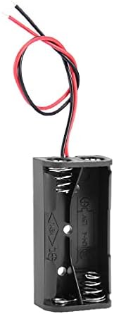 Нов Lon0167 Черен Пластмасов капак батерия Притежателя на Скоростната Тел 2x1, 5v AAA(Schwarzer Kunststoff - Batteriefach