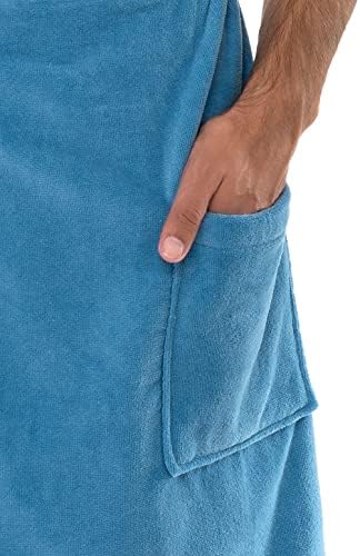 TowelSelections Men ' s Wrap Adjustable Cotton Velour Shower & Bath Body Cover Up Robe