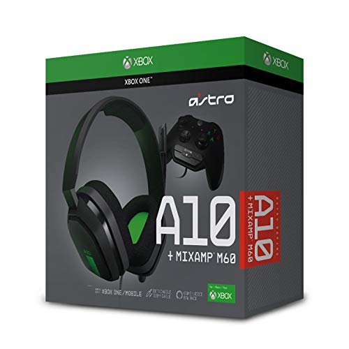 Детска слушалки ASTRO Gaming A10 + MixAmp M60 - Зелено/Черно - Xbox One