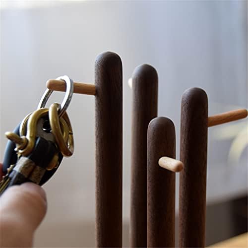 Стойка за ключове черен орех окачен държач за ключове Вход Твърди Дървени орнаменти маса Ключ Кука бижута-часова (цвят
