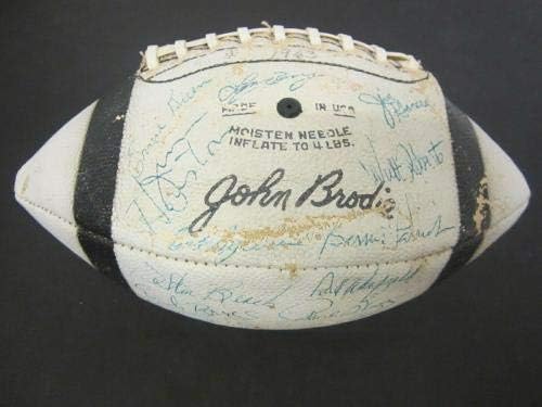 1965 Cleveland Browns Team Signed football Джим Браун Leroy Kelly Martin JSA LOA - Футболни топки с автографи