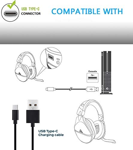 Преносимото USB-кабел За зареждане на Turtle Beach Stealth 700 Gen 2/Stealth 600 Gen 2 Premium Wireless Gaming Headset