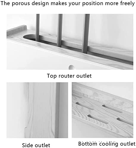 CHENXU Монтиране на стена Телеприставка Полк WiFi Рутер на срока за съхраняване на Бяла Декоративна Плаващ шелф Хол ТЕЛЕВИЗИЯ Монтиране на Двойно рафтове за съхранение
