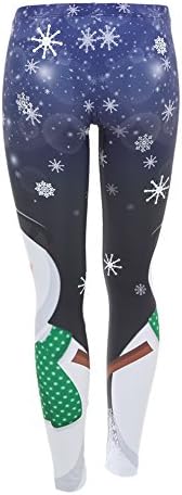Alexandra Collection Youth Holiday Snowman Printed Атлетик Workout Leggings