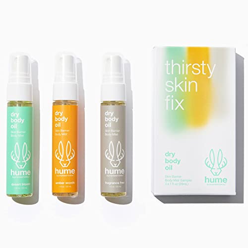 Hume Supernatural Plant-Based Deodorant & Dry Body Mist Skin Fix Mini Трио - Aluminum-Free Deodorant & Body Oil Mist Пакет,