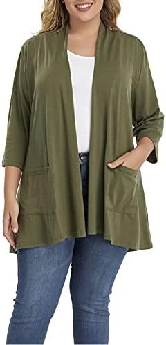 Shiaili Long Plus Size Cardigans for Women Easy to Носете Open Front Clothing