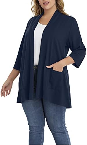 Shiaili Long Plus Size Cardigans for Women Easy to Носете Open Front Clothing