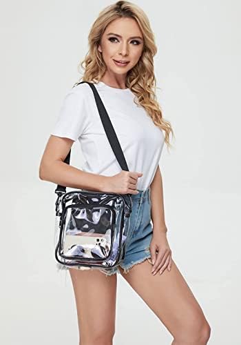 Faime Clear Bag Stadium Approved - Clear Crossbody Bags for Women, Clear Stadium Purse Shoulder Bag with Adjustable Strap