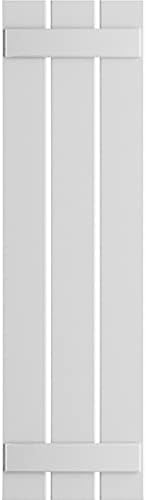 Ekena Millwork TFP101SB True Fit PVC Разположени Board-n-Batten Shutters, 17 1/8W x 72H, Недовършена,