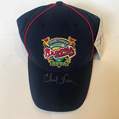 Чък Valko Signed Autographed 2002 Atlanta Braves Baseball Cap Шапка - Шапки С Автограф