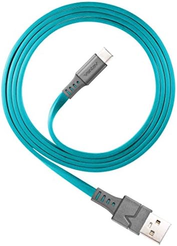 Ventev Chargesync USB кабел | Тип A-C, Трансфер с устройството на повечето PC или MAC, плосък, без заплитане на кабела,