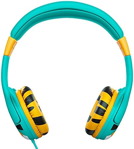 Kidrox Тигър-Ear Kids Headphones Boys/Girls - 85dB Volume Limited, Жични Слушалки за децата за Училище, с Регулируема