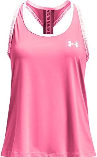 Under Armour Girls' Knockout Tank , Cerise (654)/Бял , Младежки X-Small